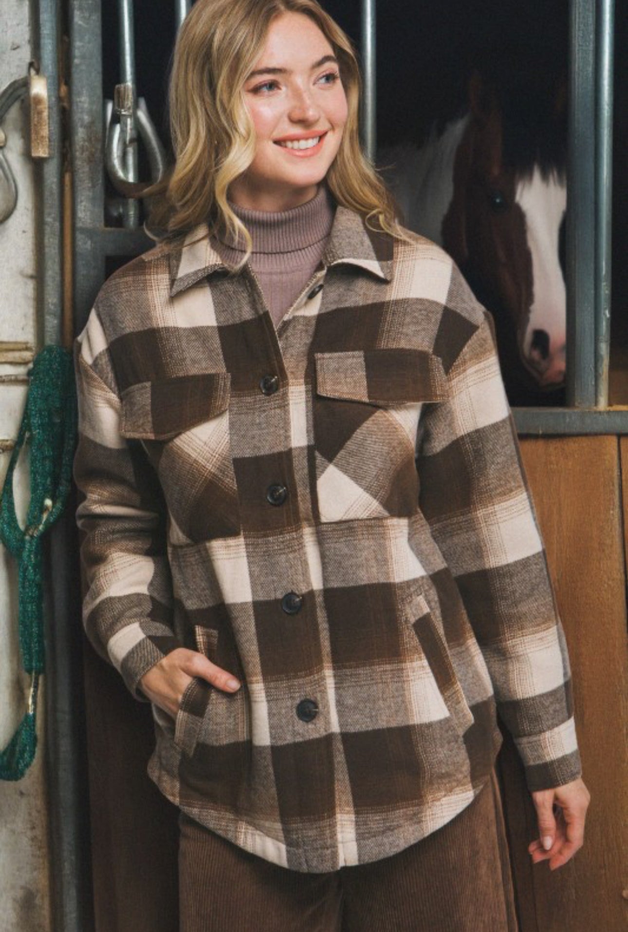 Luxe plaid shacket