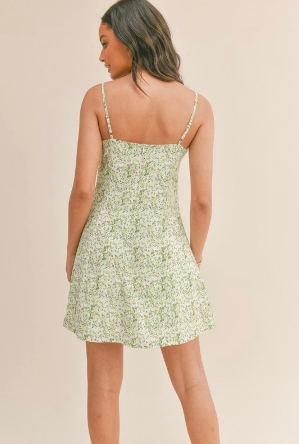 Green floral dress