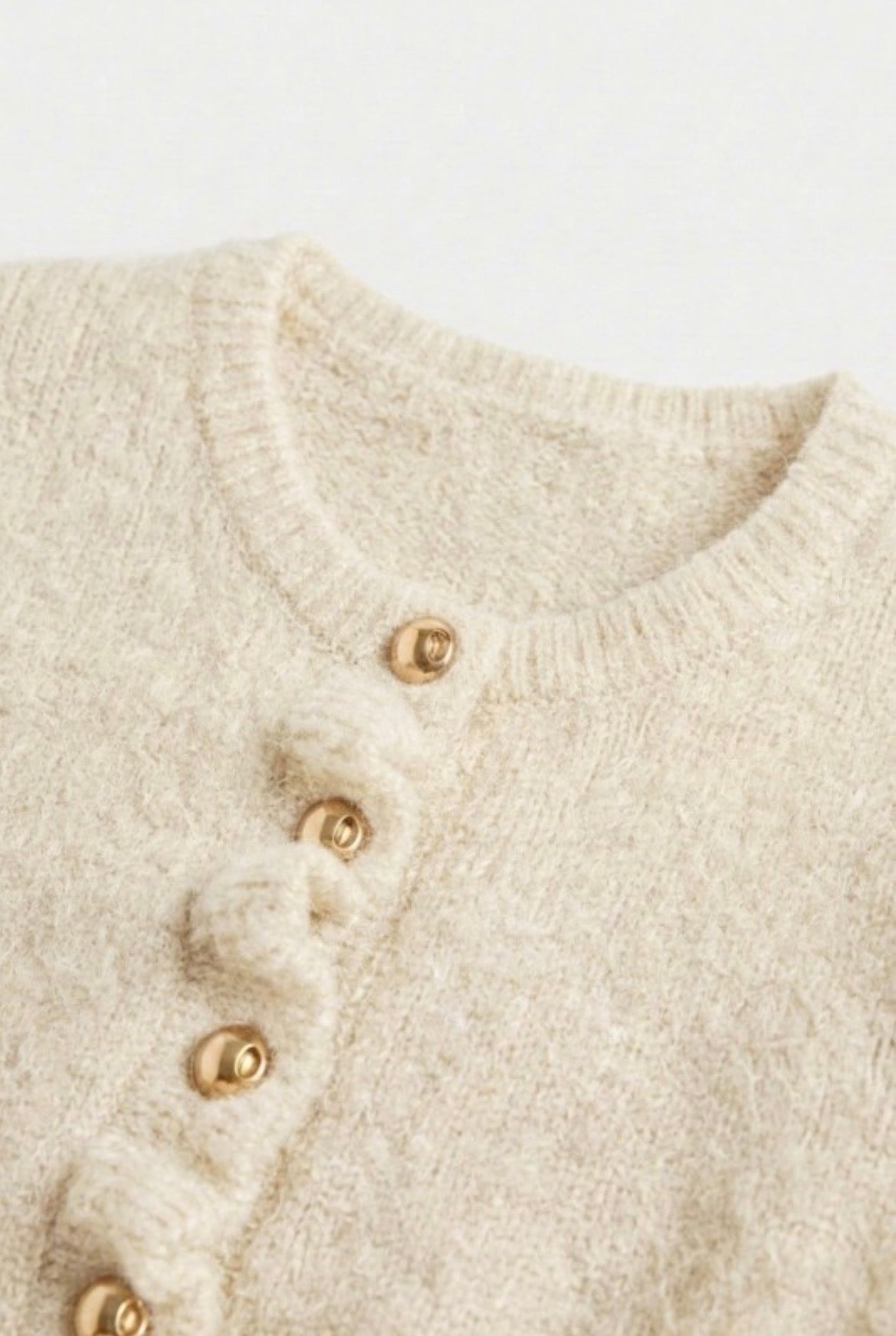 Ivory ruffle cardigan
