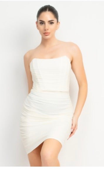 White corset dress