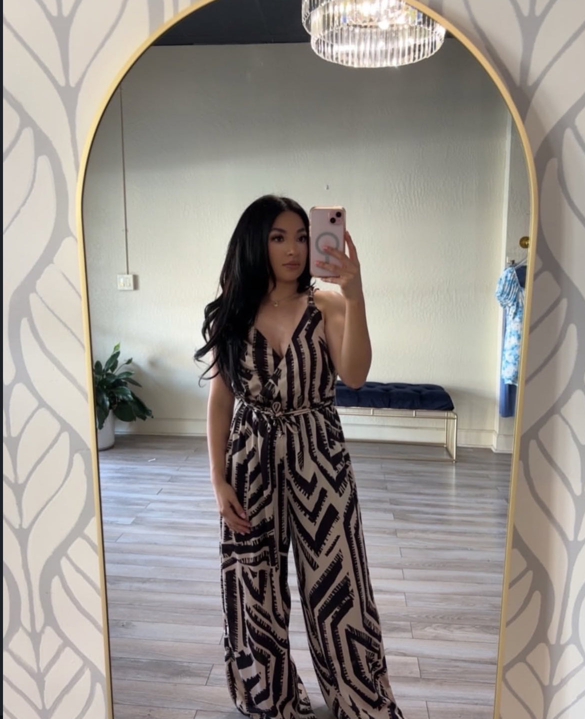 Modish off limits surplice jumpsuit