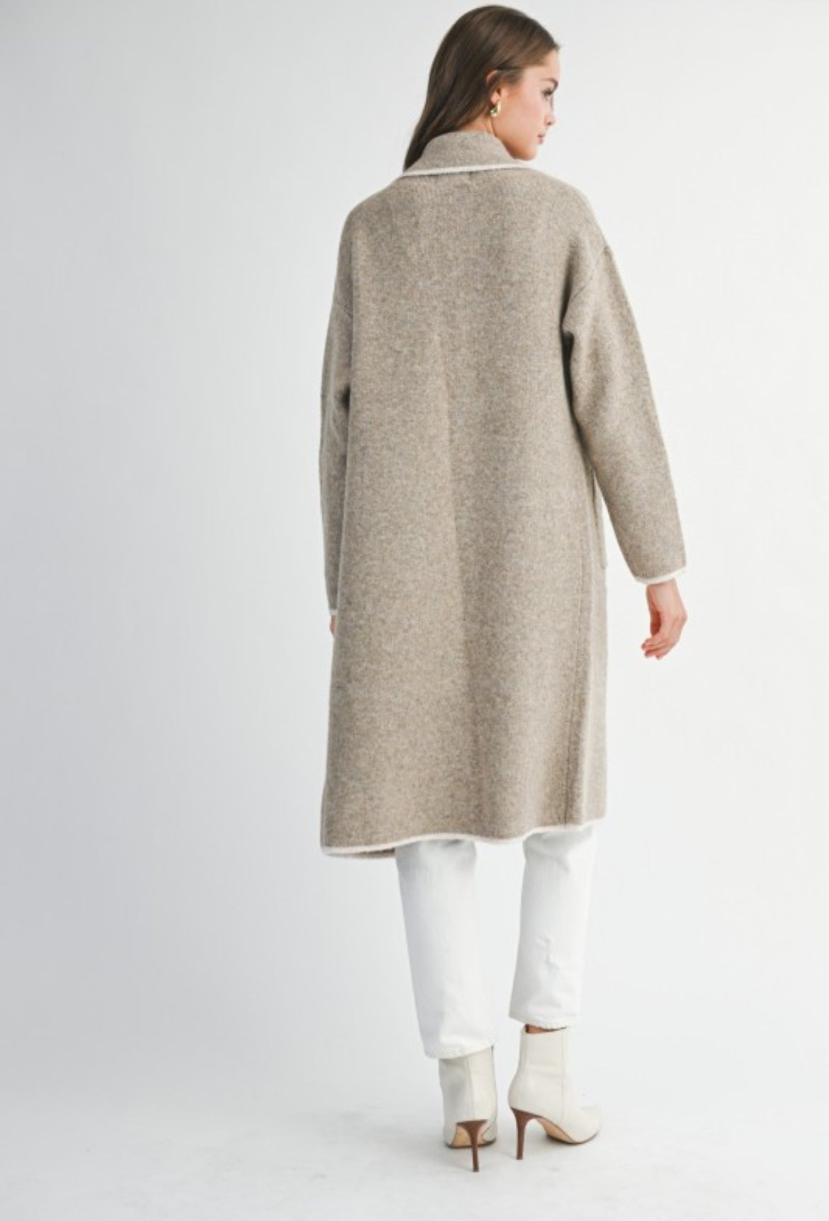 Knit open cardigan