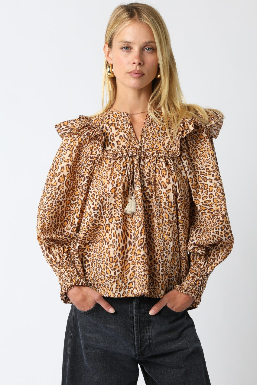 Modish leopard blouse