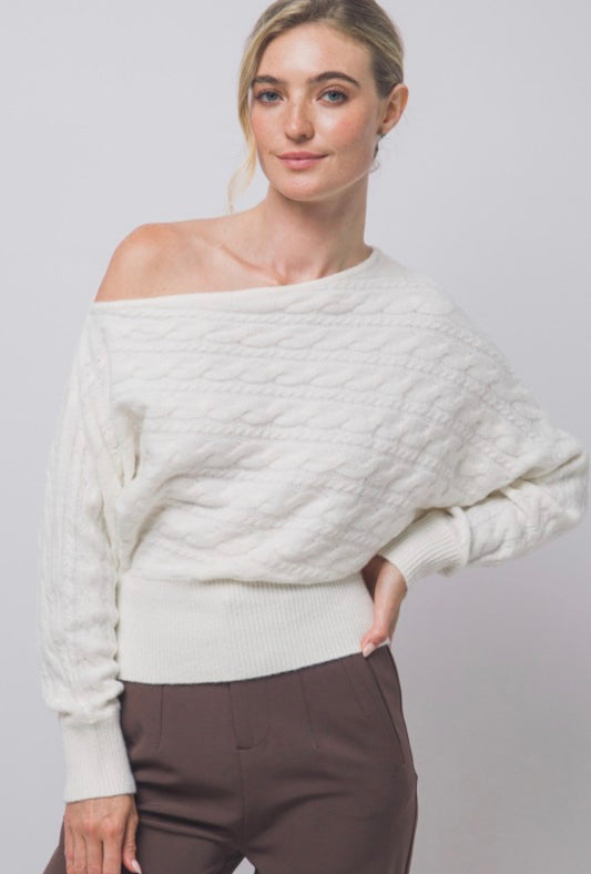 Cable knit sweater
