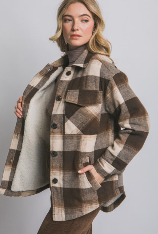 Luxe plaid shacket