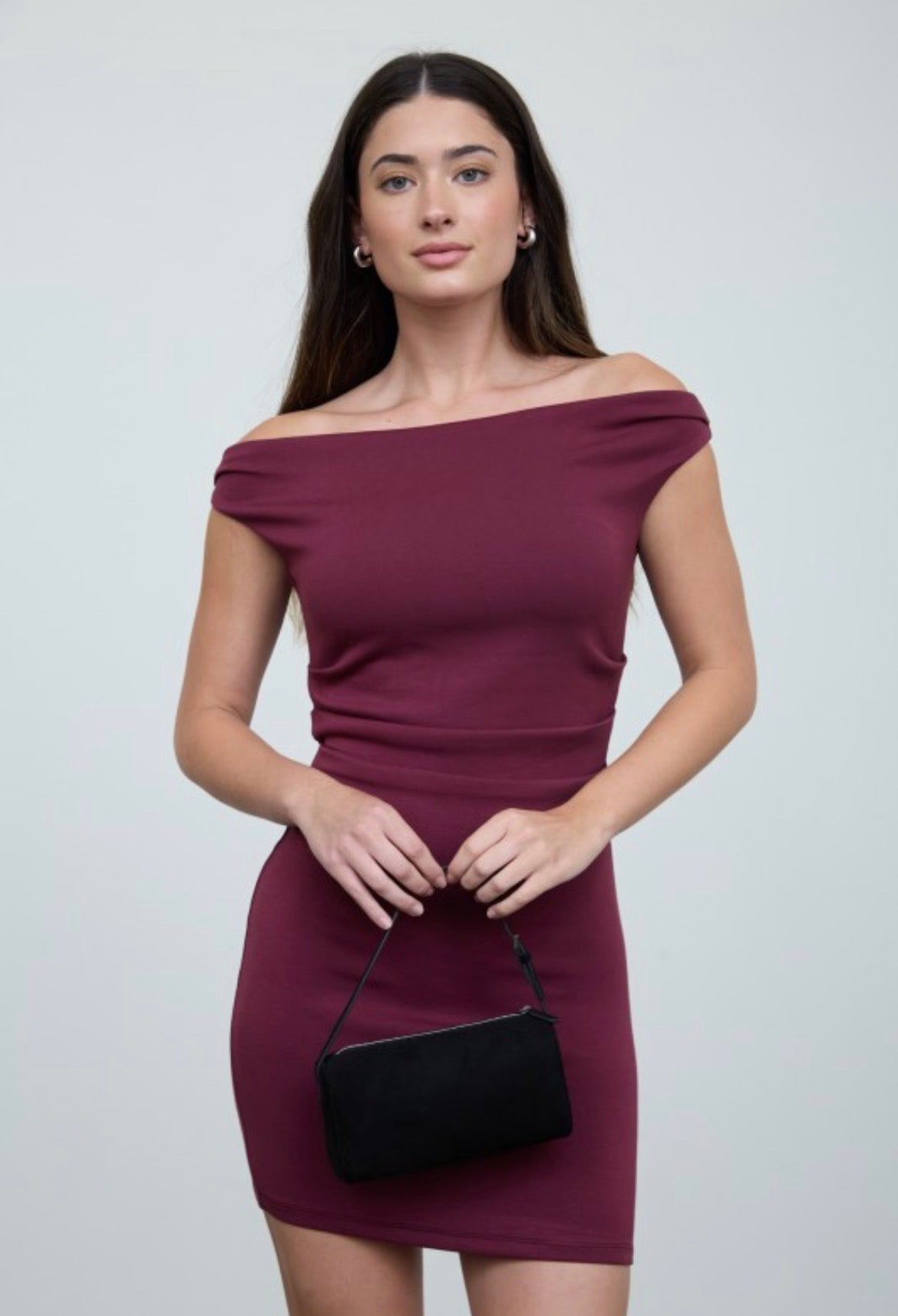 Burgundy dress
