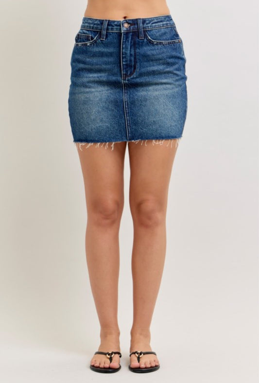 Luxe denim skirt