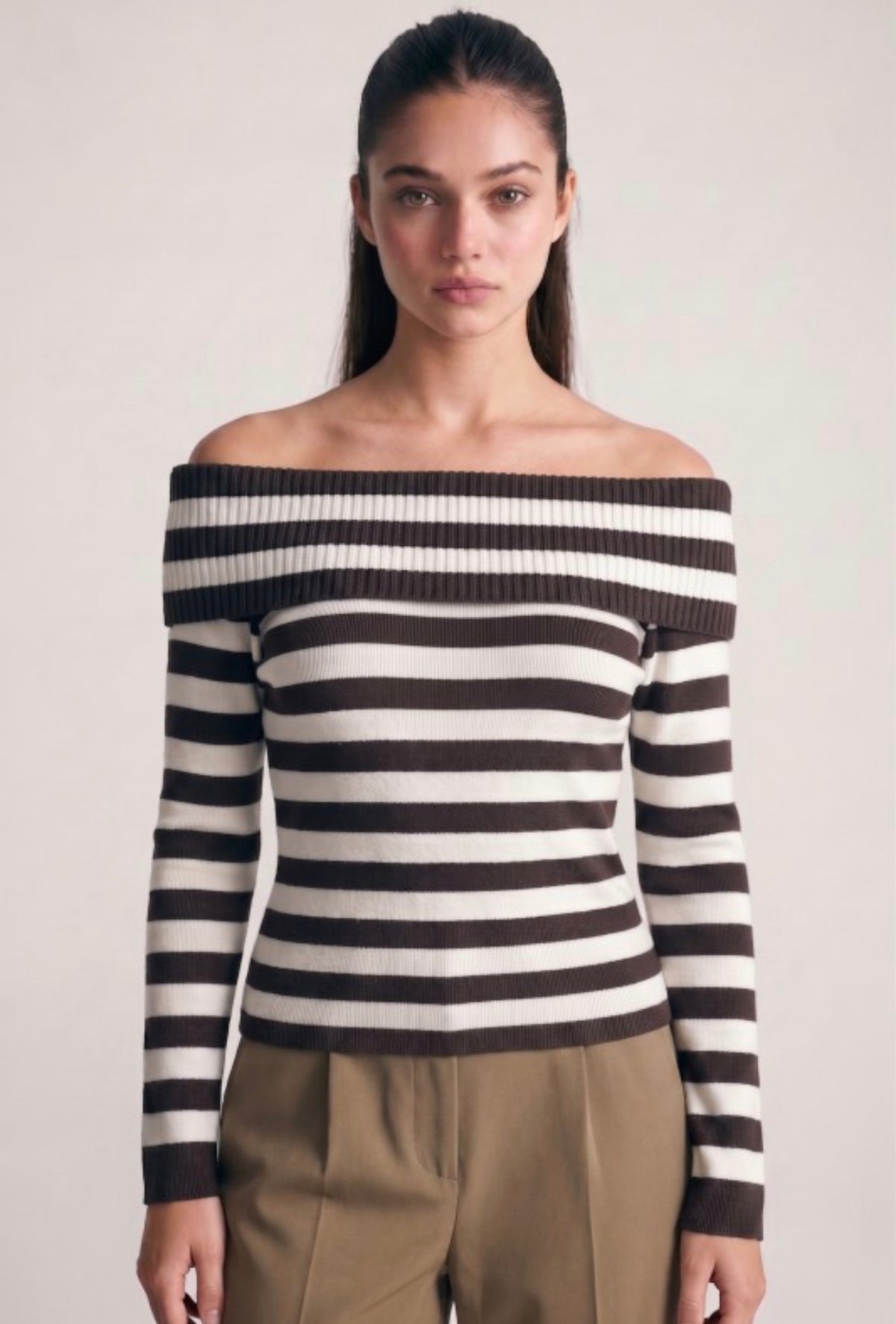 Brown stripe off the shoulder