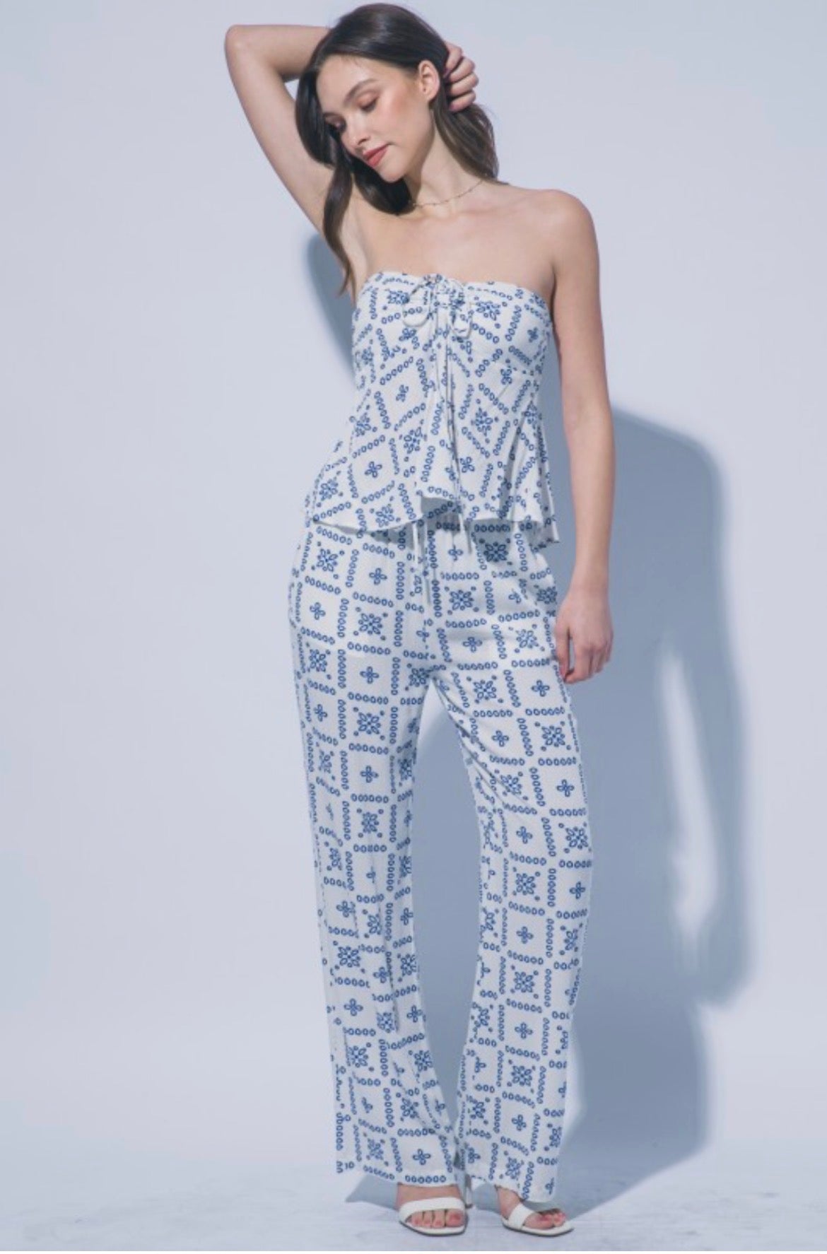 Blue two piece set
