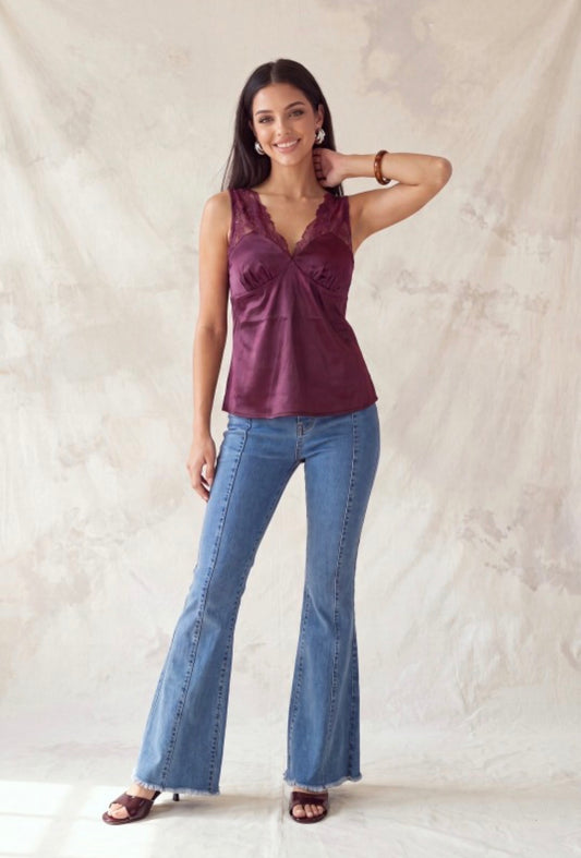 Burgundy top