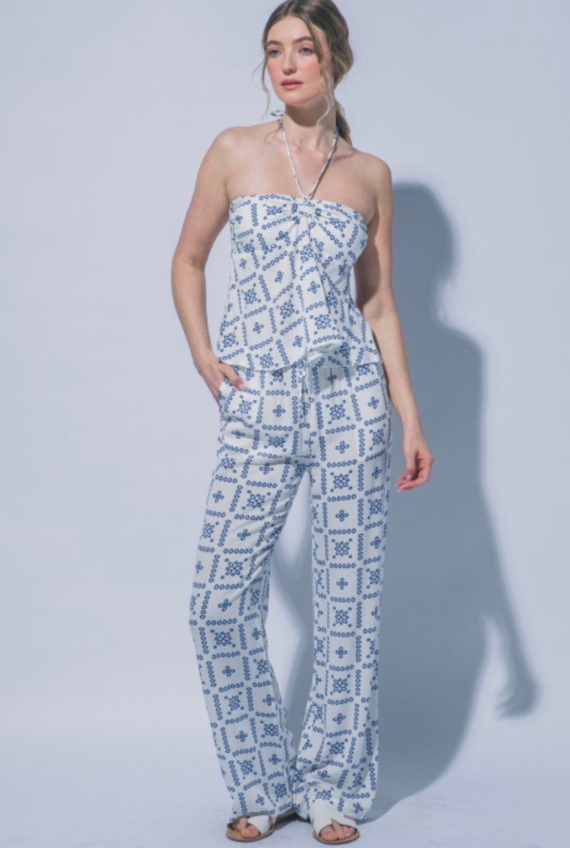 Blue two piece set