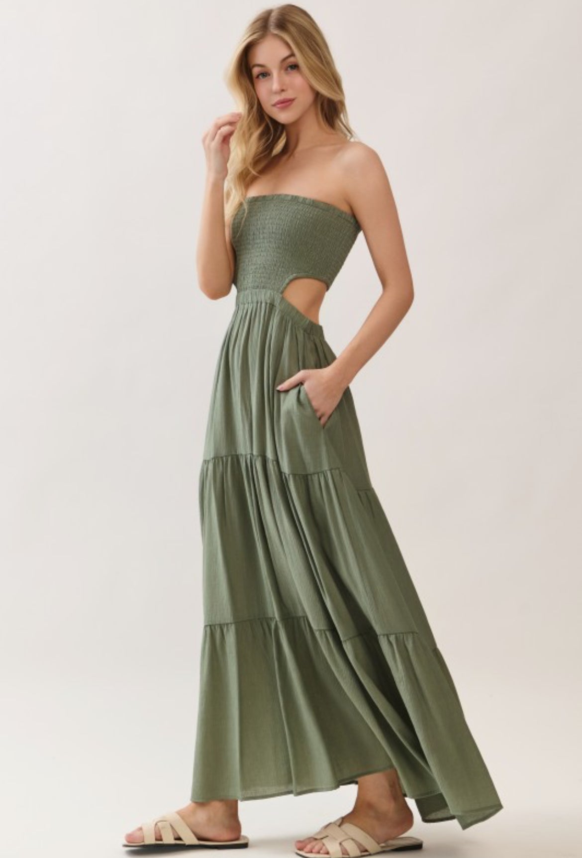 Sage tube dress