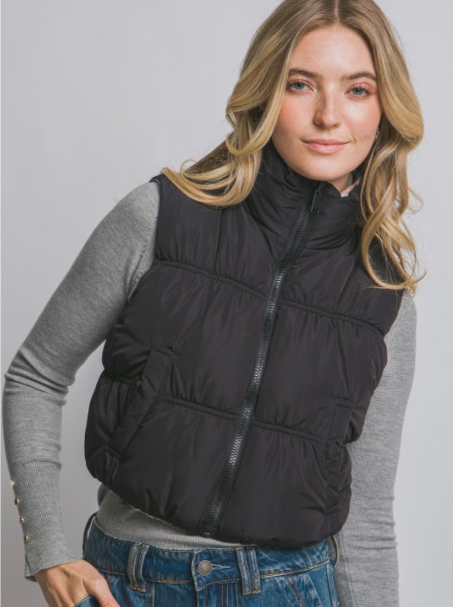 Black reversible vest