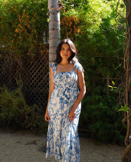 Gldn blue floral dress