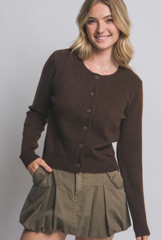 Espresso cardigan