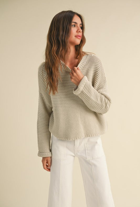 Oatmeal knitted sweater