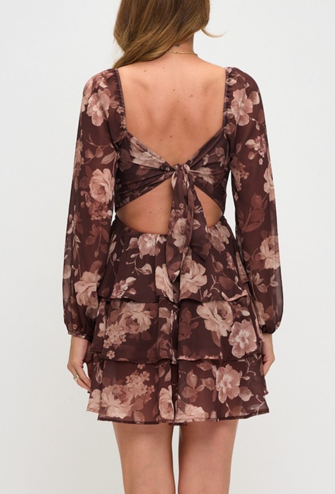 Brown floral long sleeve