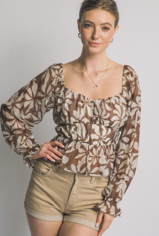 Mocha flower top
