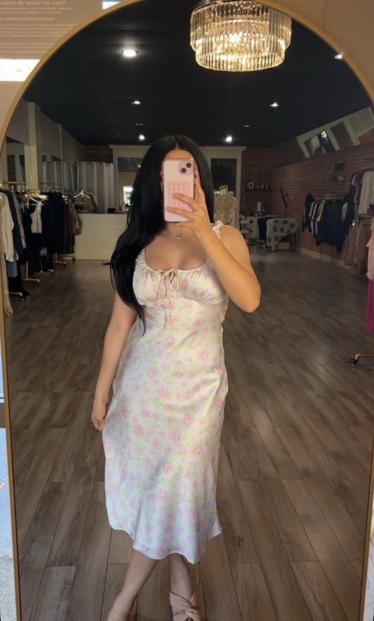 Modish floral midi dress